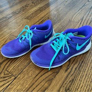 Nike Women's Free 5.0 642199-502 Purple Running Shoes Size 7.5